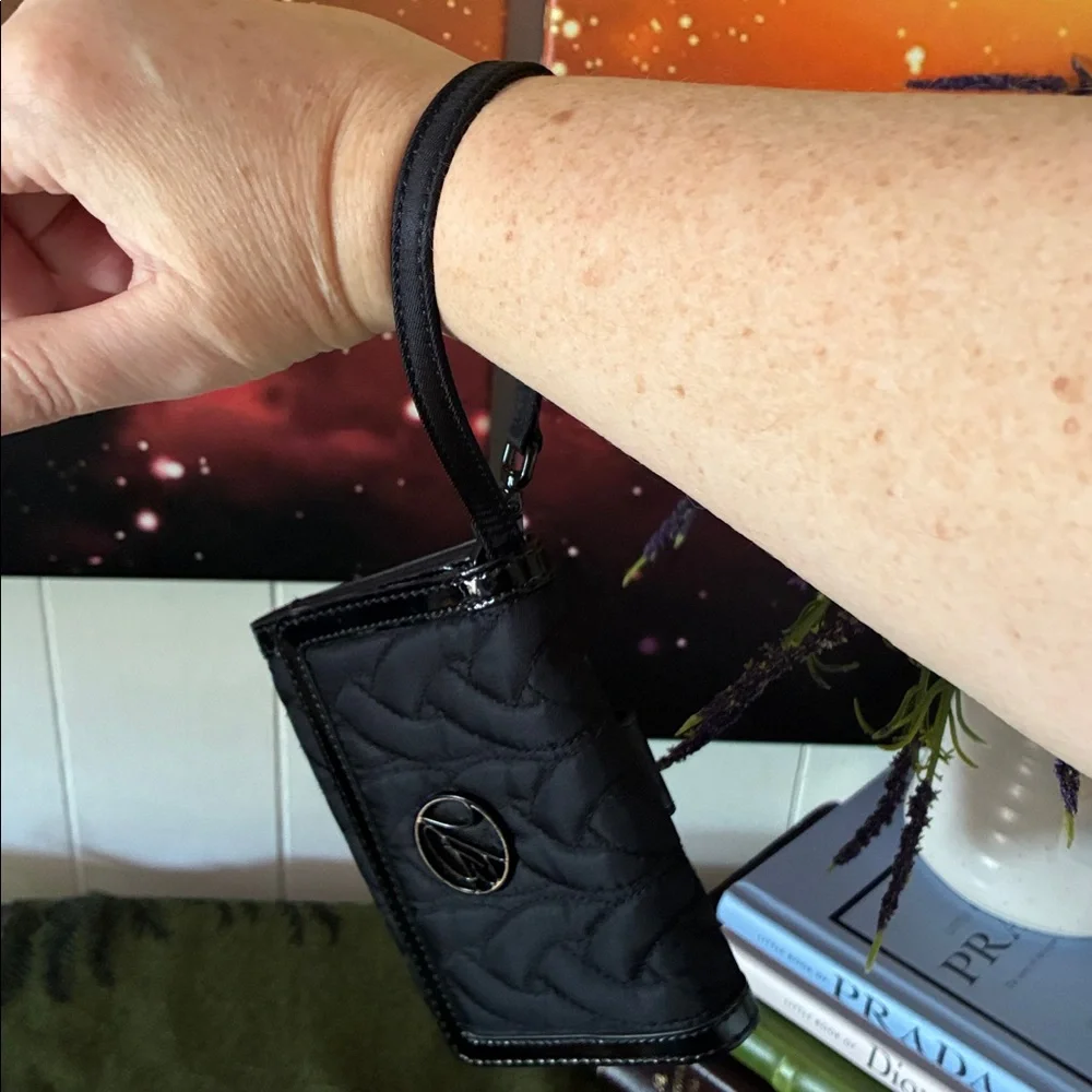 Vera Bradley Black Quilted Wristlet Wallet